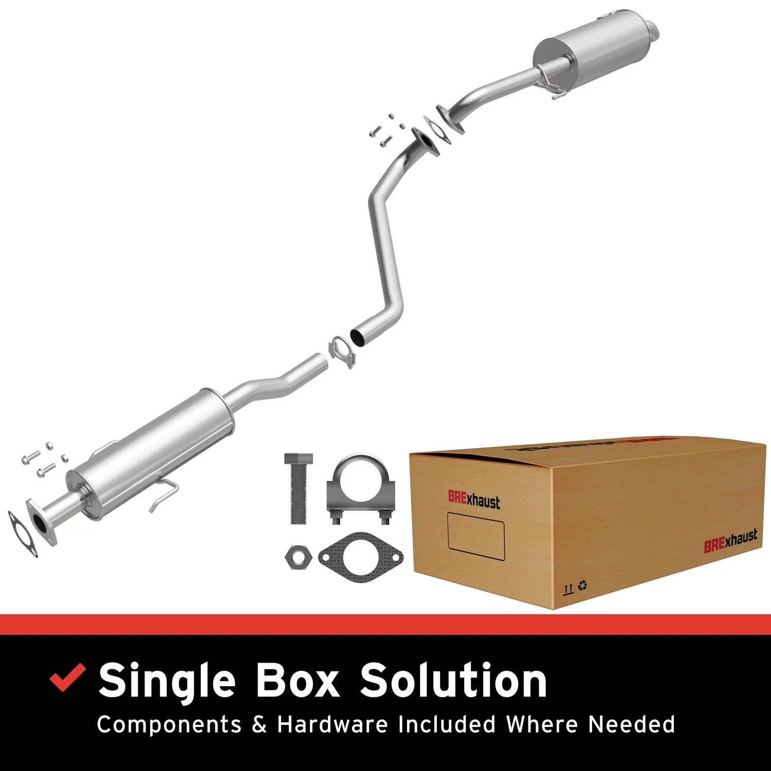 Fits 2010-2013 Kia Forte Direct-Fit Replacement Exhaust System